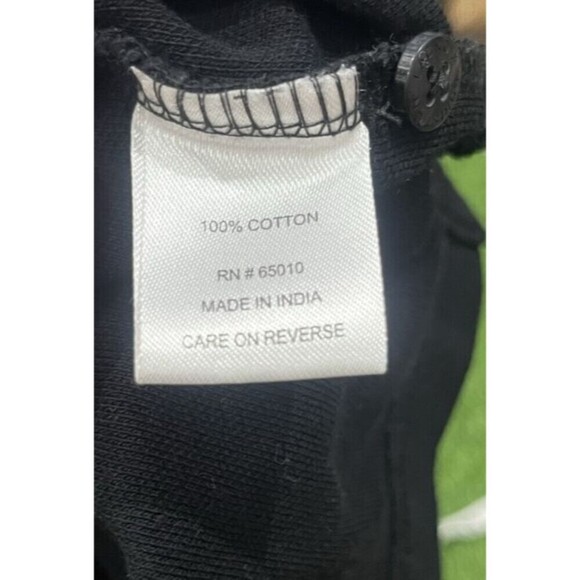 Christian Lacroix Men’s Polo Shirt Large  Cotton Black Color Block Accents - Picture 6 of 8